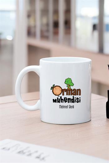 Orman Mühendisine Hediye Beyaz Kupa Bardak