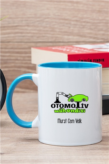 Otomotiv Mühendisi İçi Renkli Kupa Bardak