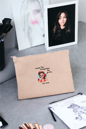 Övmeyeceksen Hiç Yazma Keten Bez El Çantası