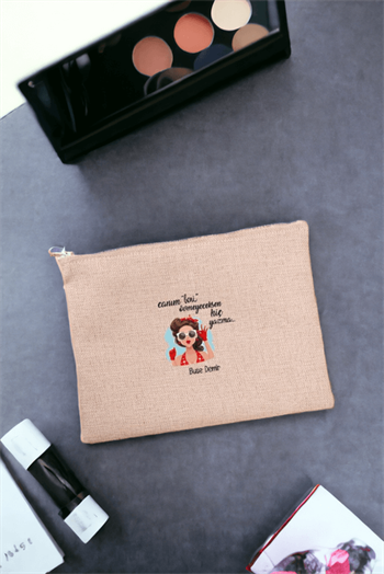 Övmeyeceksen Hiç Yazma Keten Bez El Çantası