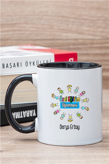 Özel Eğitim Öğretmeni İçi Renkli Kupa Bardak