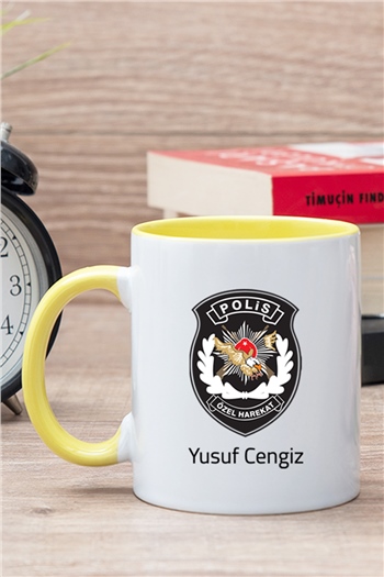 Özel Harekat Polisi İçi Renkli Kupa Bardak