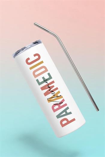 Paramediklere Hediye İsme Özel Çelik Pipetli Termos Bardak