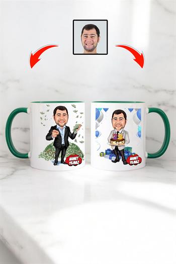 Patrona Doğum Günü Hediyesi Karikatürlü Kupa Bardak