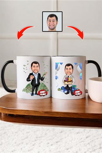 Patrona Doğum Günü Hediyesi Karikatürlü Kupa Bardak