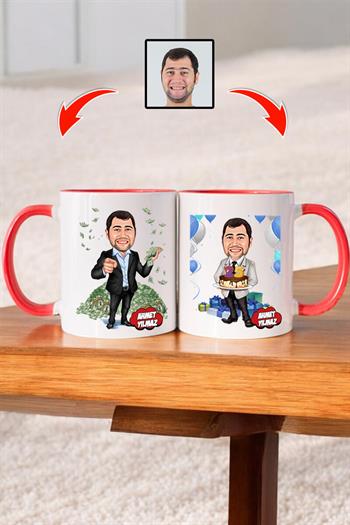 Patrona Doğum Günü Hediyesi Karikatürlü Kupa Bardak