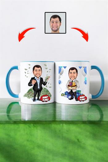 Patrona Doğum Günü Hediyesi Karikatürlü Kupa Bardak