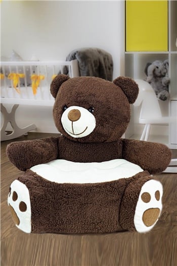 Peluş Ayı Figürlü Bebek Çocuk Koltuğu