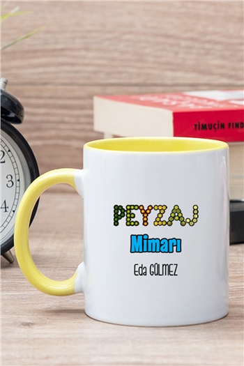 Peyzaj Mimarı İçi Renkli Kupa Bardak