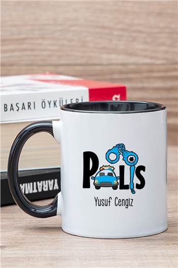 Polis İçi Renkli Kupa Bardak