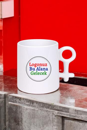 Porselen Logo Baskılı Kadın Sembollü Promosyon Kupa Bardak