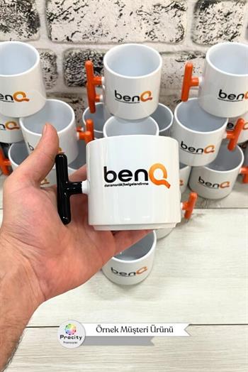 Porselen Logo Baskılı Siyah Promosyon T Kupa Bardak