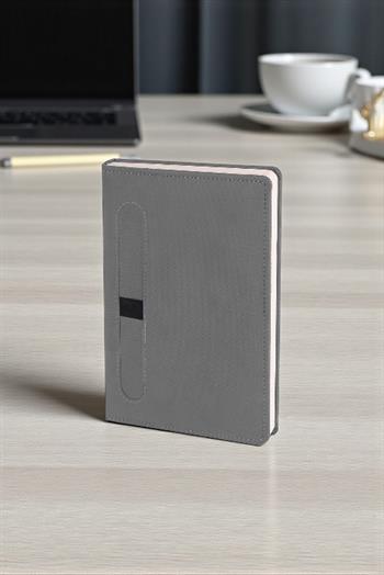 Promosyon 15x21cm Termo Deri Kalem Tutuculu Kapaklı Defter BLU-DFT