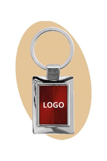 Promosyon Dikdörtgen Metal Anahtarlık 0806-PETK