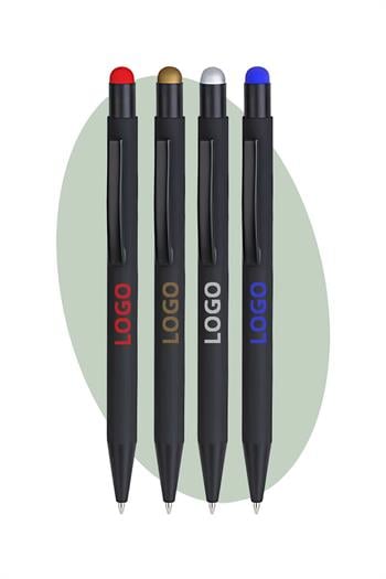Promosyon Dokunmatik Özellikli Rubber Gövde Metal Kalem 0341-Pİ