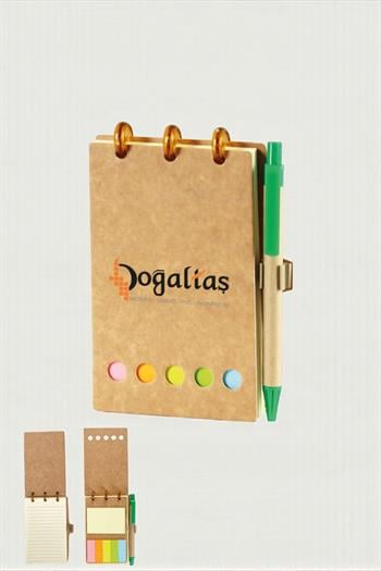 Promosyon Geri Dönüşüm Yapışkanlı Not Defteri 520-DG-PETK