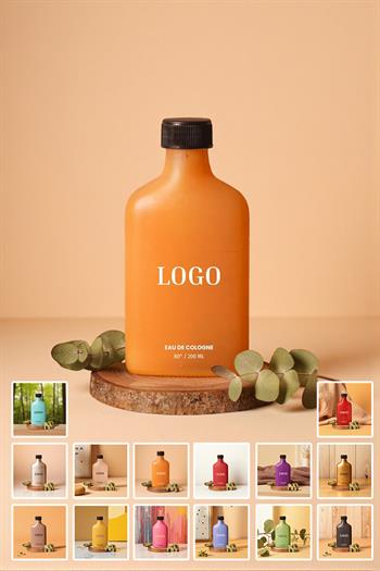 Promosyon Kolonya 200 ml - Renkli Cam Şişede KOL-200-EGR