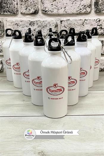 Promosyon Logo Baskılı 600ml Çevirmeli Kapaklı Su Matarası