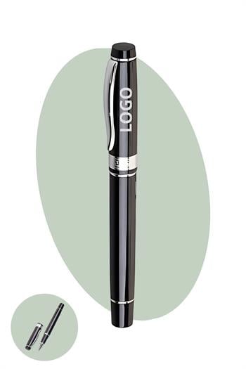 Promosyon Logo Baskılı Siyah Metal Roller Kalem 0241-Pİ