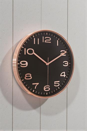 Promosyon Metalize Siyah Duvar Saati 33cm 70435-TU-Sİ-33