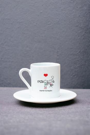 Psikolog Beyaz Türk Kahvesi Fincanı