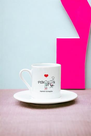 Psikolog Beyaz Türk Kahvesi Fincanı