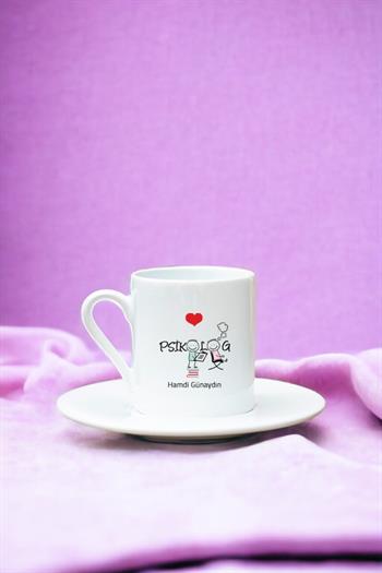Psikolog Beyaz Türk Kahvesi Fincanı