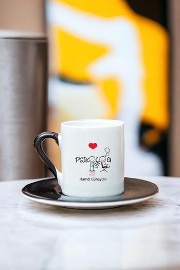 Psikolog Renkli Türk Kahvesi Fincanı