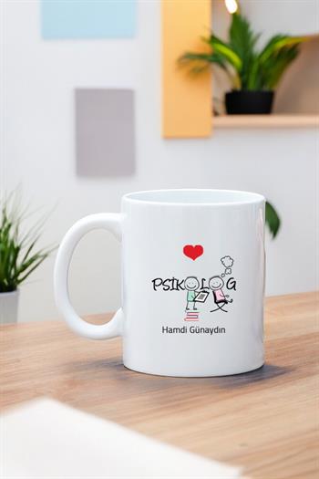 Psikologlara Hediye Beyaz Kupa Bardak