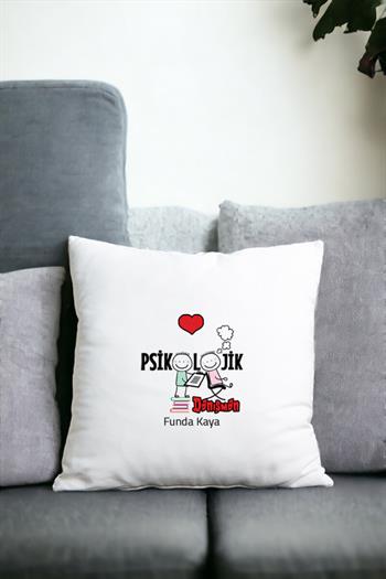 Psikolojik Danışman Saten Kare Yastık