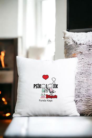 Psikolojik Danışman Saten Kare Yastık
