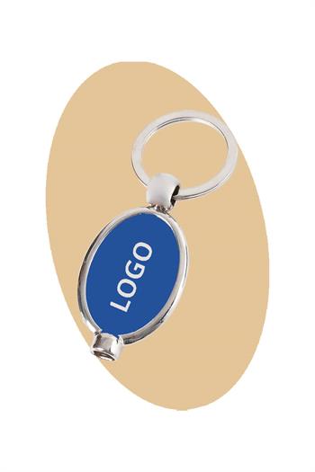 Purjörlü Oval Promosyon Metal Anahtarlık 0503-PETK