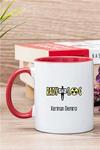 Radyolog İçi Renkli Kupa Bardak