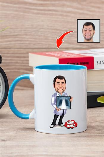 Radyoloji Doktoruna Hediye Kişiye Özel Karikatürlü Kupa Bardak