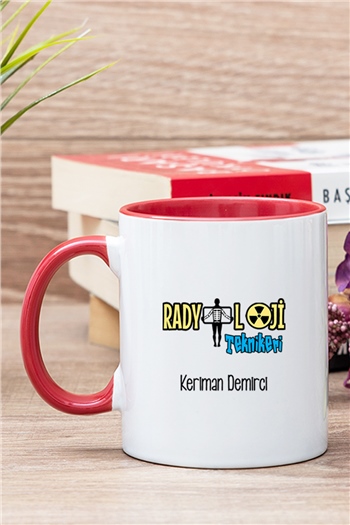 Radyoloji Teknikeri İçi Renkli Kupa Bardak