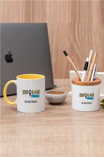 Radyoloji Teknikeri Renkli Kupa Bardak ve Kalemlik