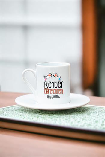 Rehber Öğretmen Beyaz Türk Kahvesi Fincanı
