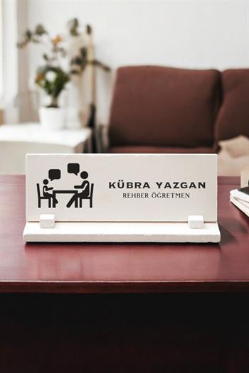 Rehber Öğretmene Hediye Taş Masa İsimliği