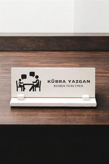 Rehber Öğretmene Hediye Taş Masa İsimliği