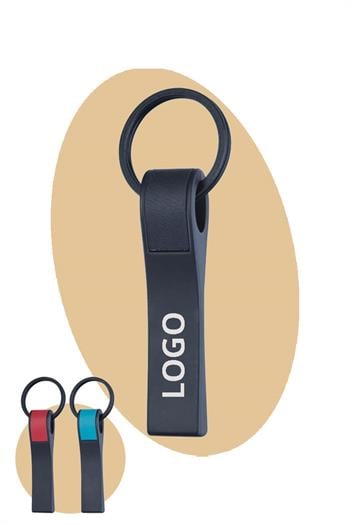 Renkli Detaylı Siyah Metal Anahtarlık 5605-PETK