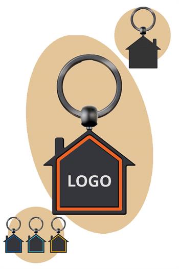 Renkli Ev Tasarım Metal Anahtarlık 5365-PETK