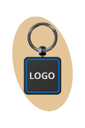 Renkli Tasarım Kare Metal Anahtarlık 5295-PETK