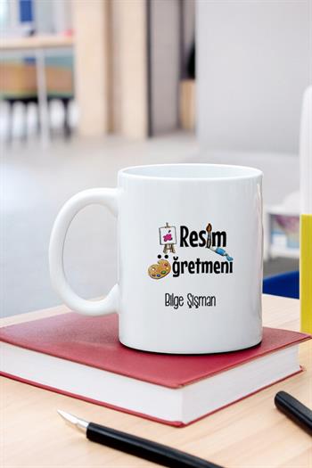 Resim Öğretmenine Hediye Beyaz Kupa Bardak