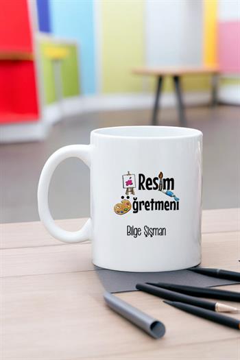 Resim Öğretmenine Hediye Beyaz Kupa Bardak
