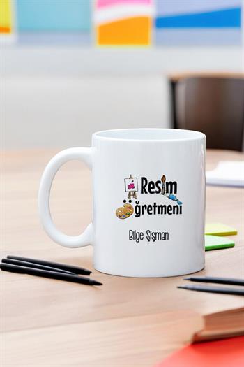 Resim Öğretmenine Hediye Beyaz Kupa Bardak