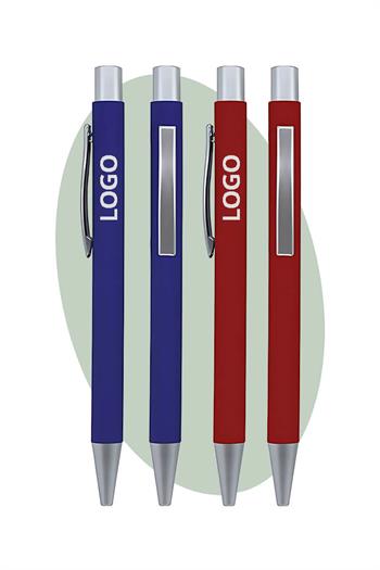 Rubber Gövde Promosyon Metal Tükenmez Firma Reklamlı Kalem 1941-Pİ