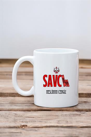 Savcıya Hediye Beyaz Kupa Bardak