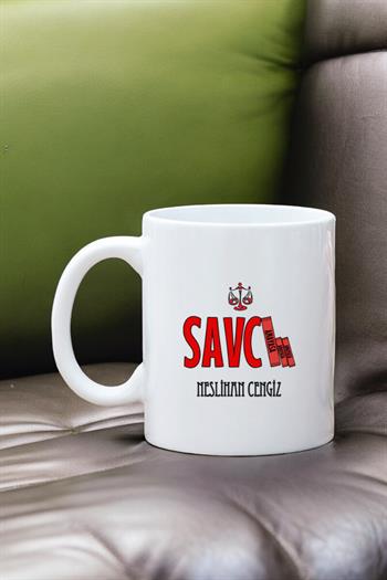 Savcıya Hediye Beyaz Kupa Bardak