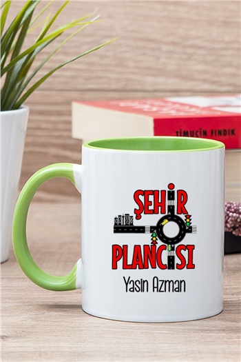 Şehir Plancısı İçi Renkli Kupa Bardak
