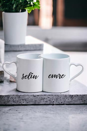 Sevgililere Özel İsim Yazılı Sevgili Kupası